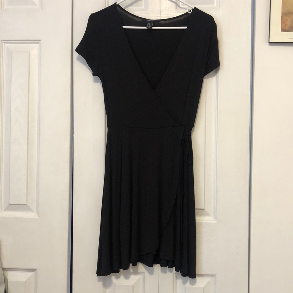 Forever 21 Black Wrap Dress